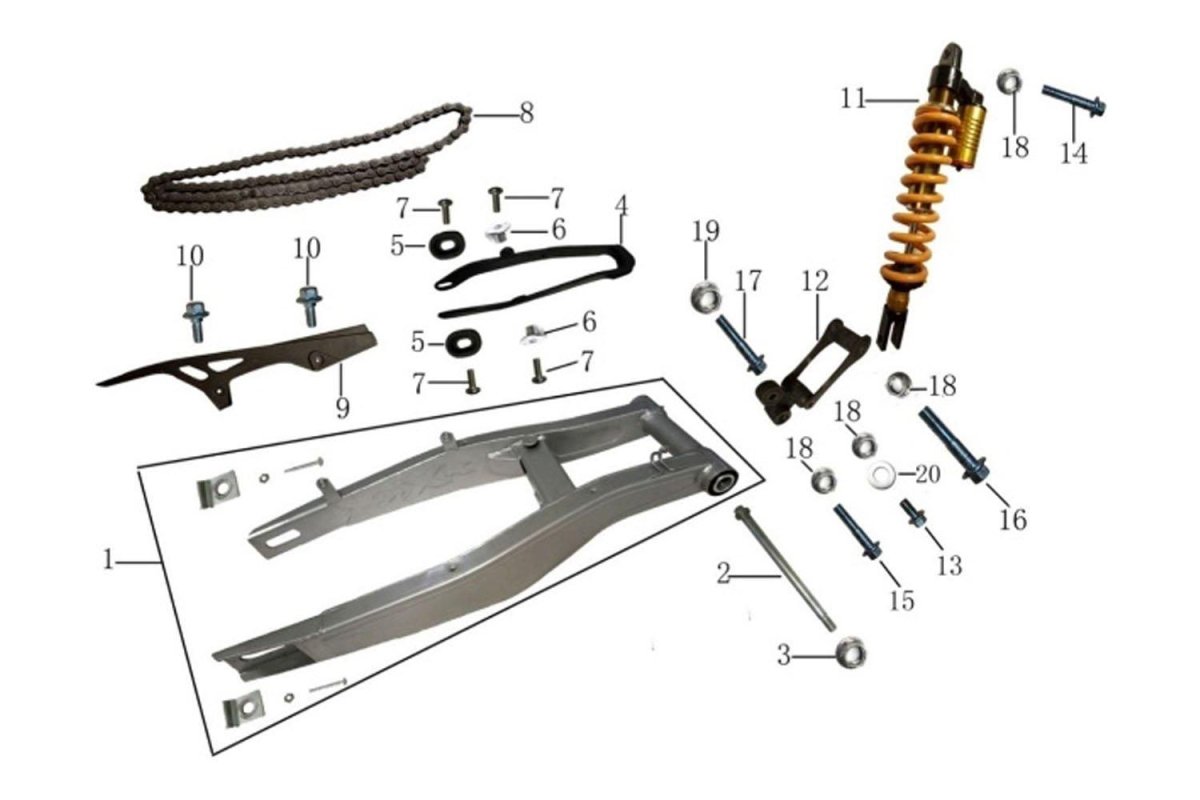 Рейсер рейнджер 300 амортизатор задний