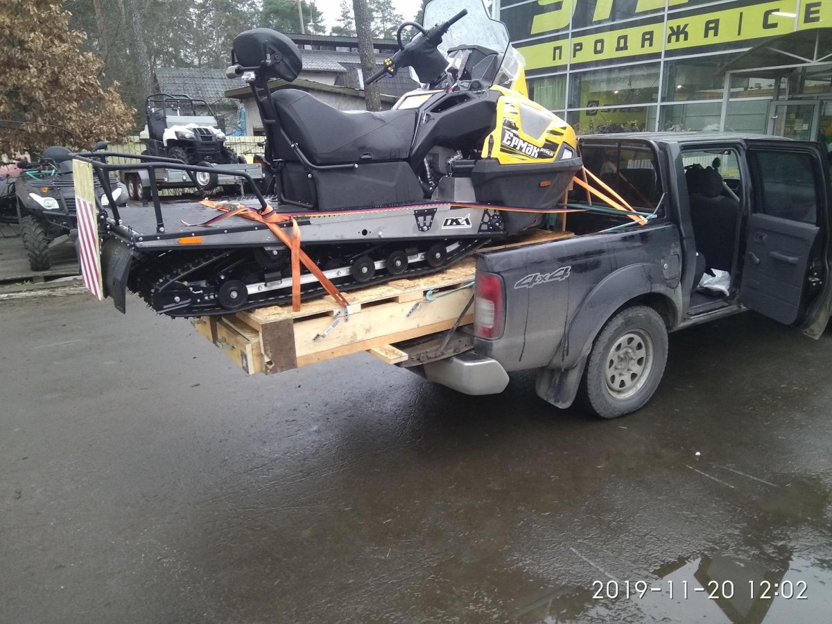 Платформа для снегохода в пикап