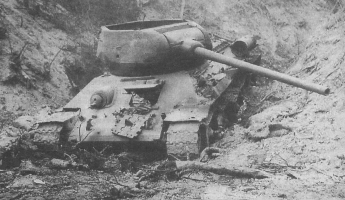 Подбитый т 34 85