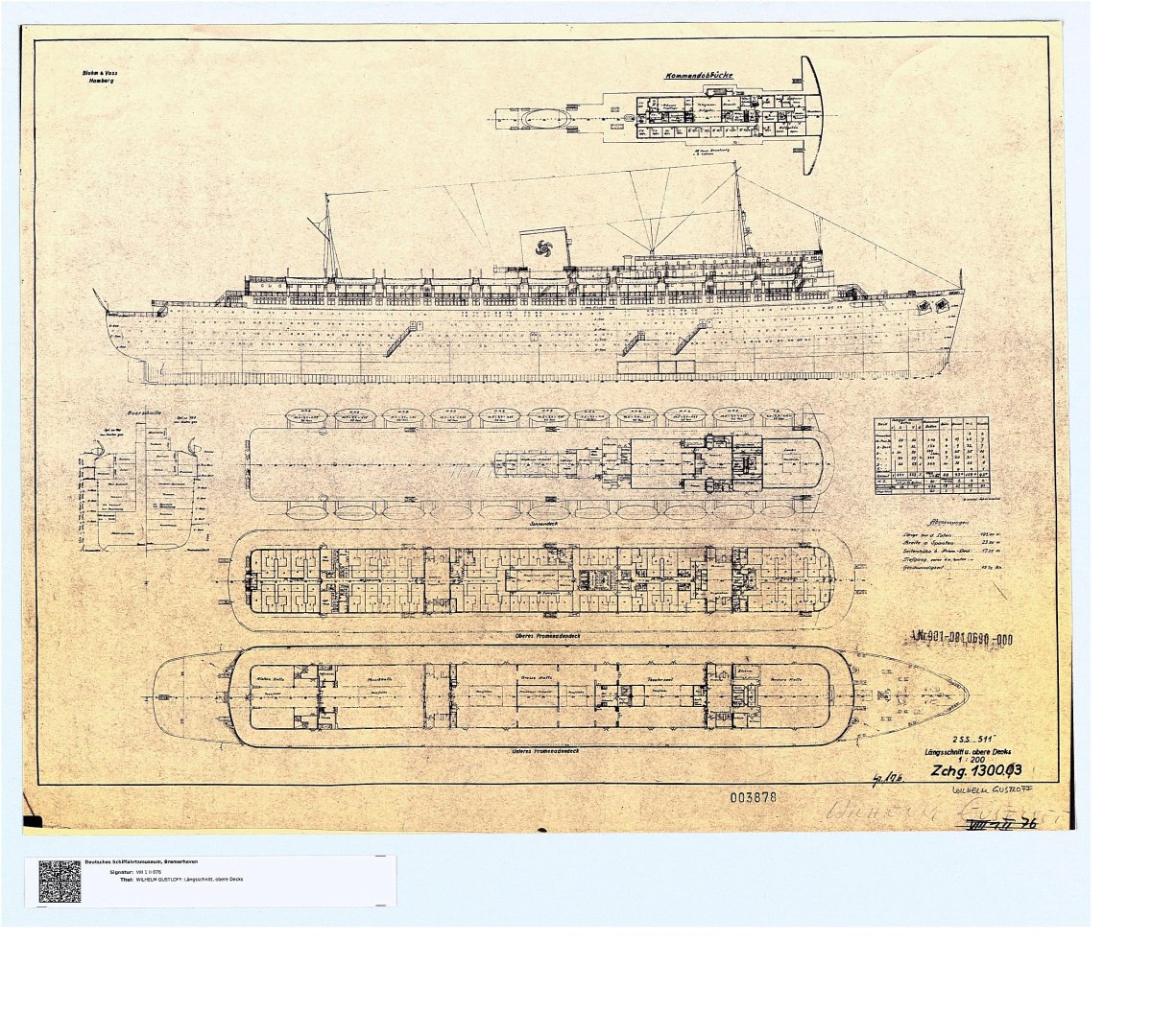 Лайнер Вильгельм Густлофф чертеж