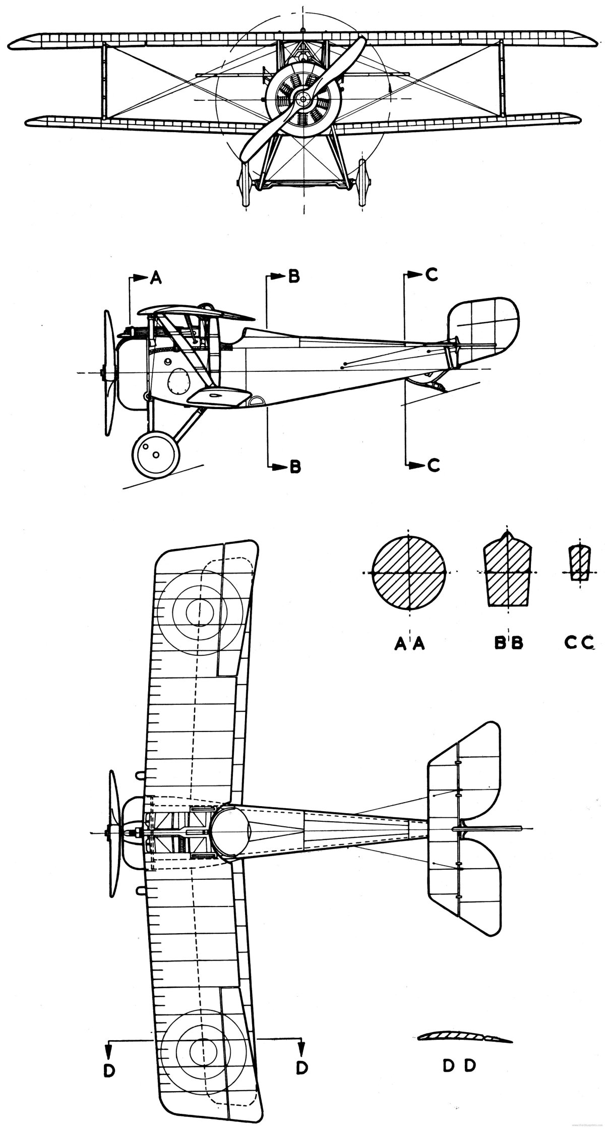 Самолет Ньюпорт 17 чертежи
