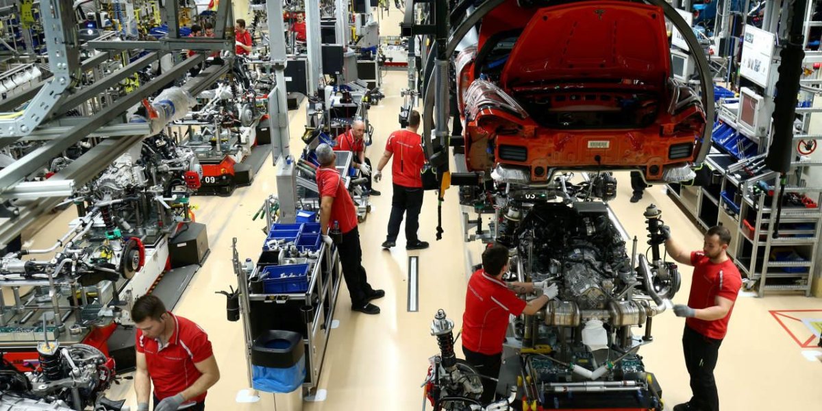 Завод Порше в Германии