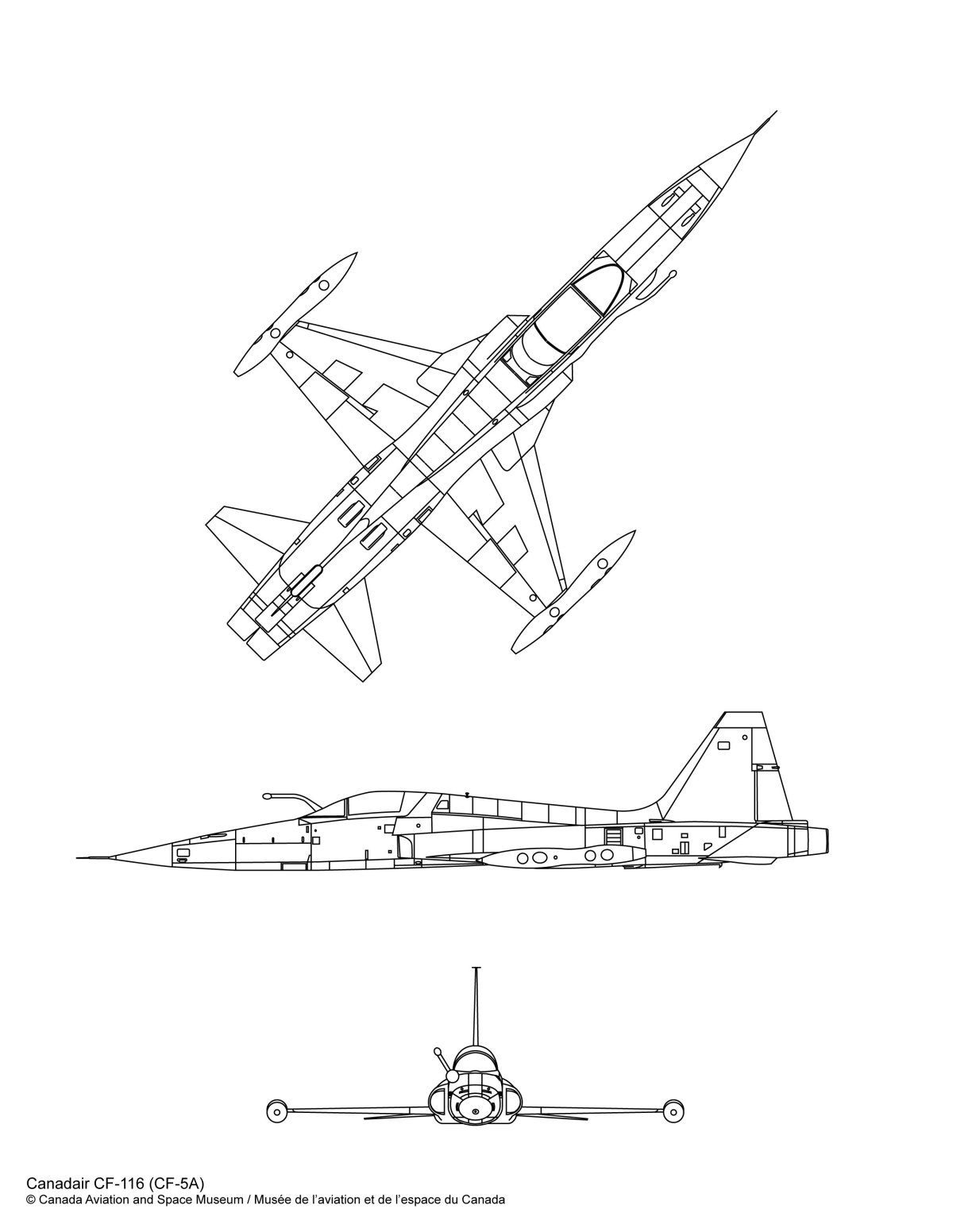 Northrop f-5 чертеж