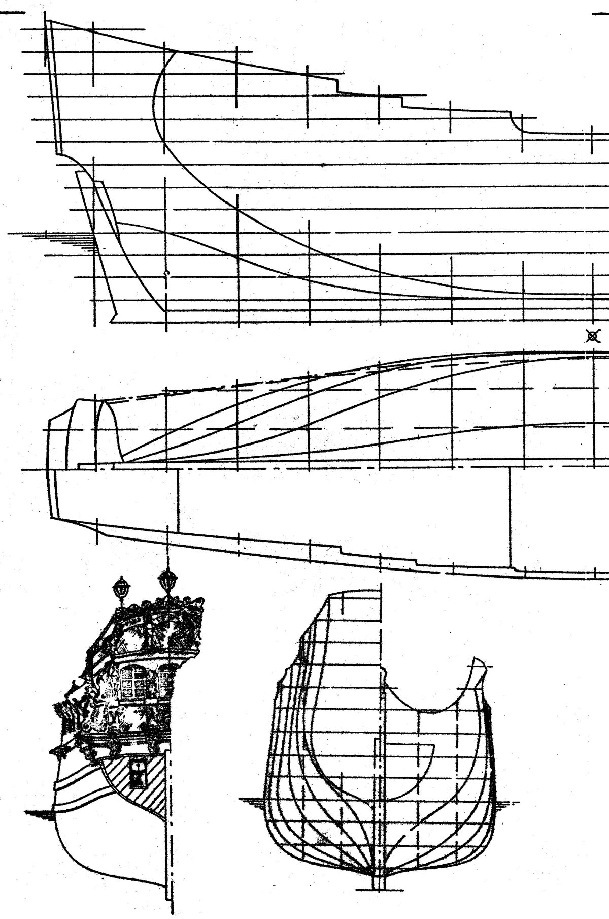 Фрегат Петр и Павел чертежи