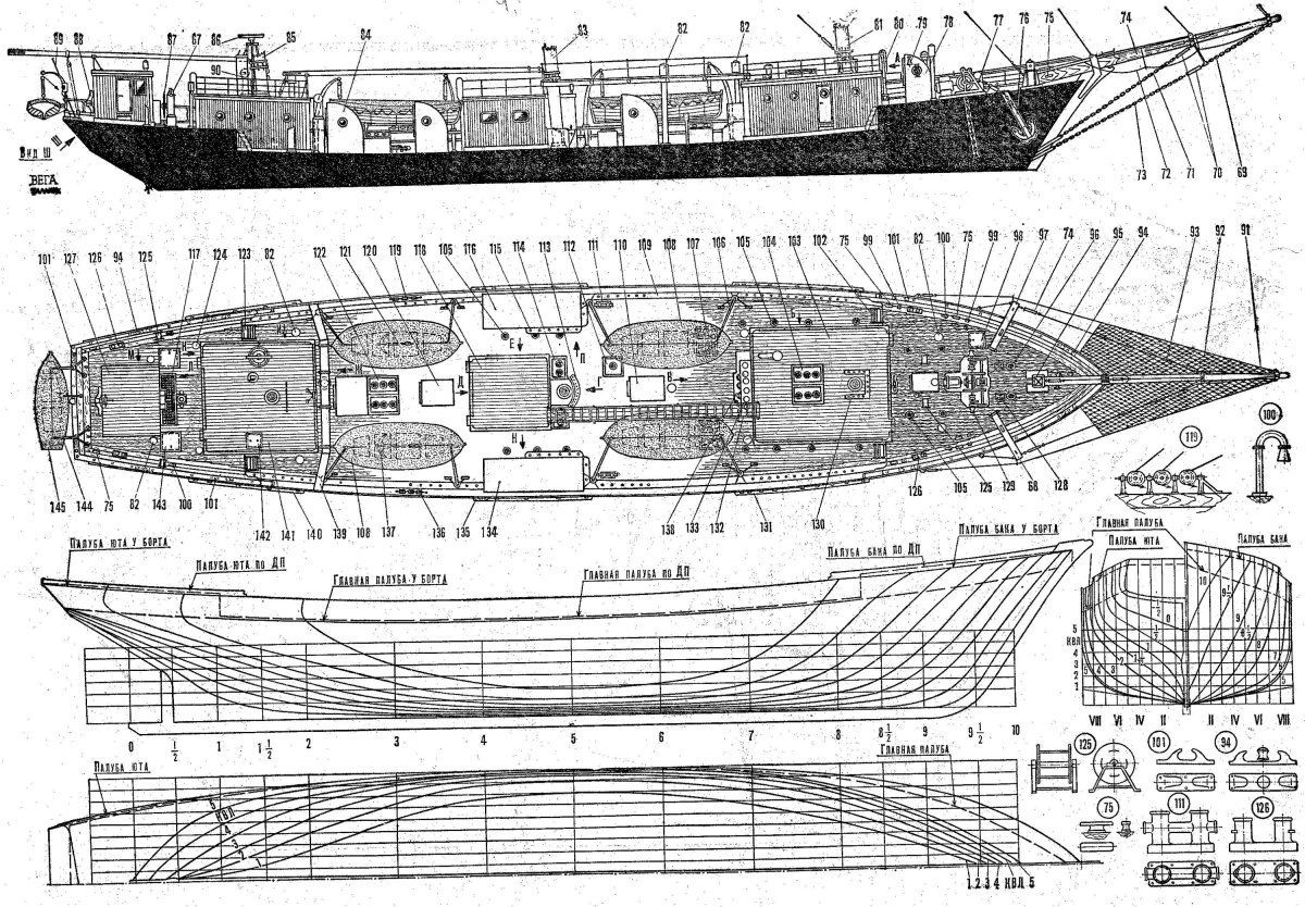 Модель шхуны Заря