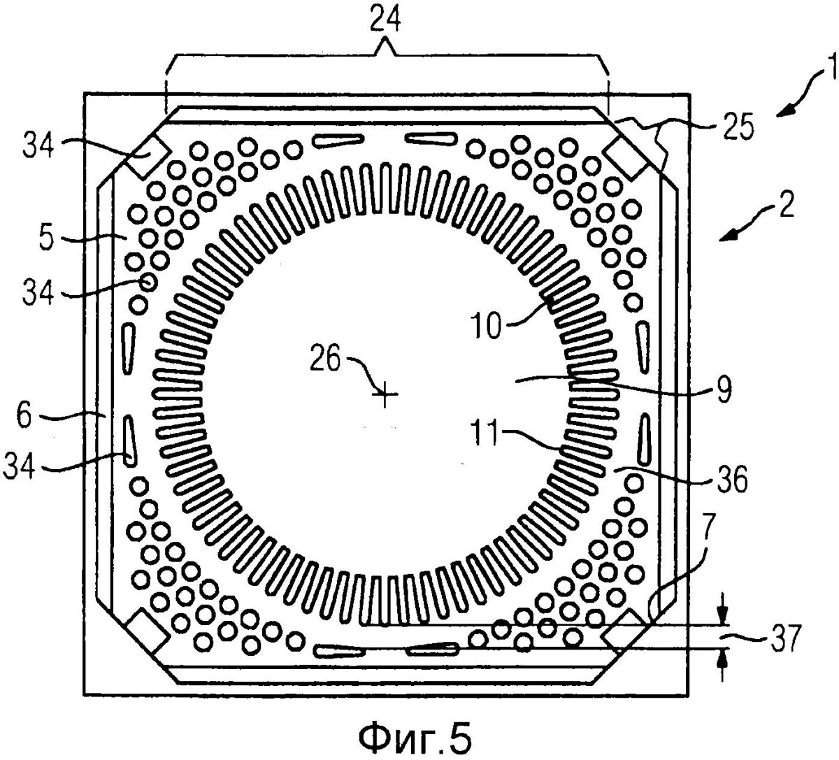 Пакет статора чертеж