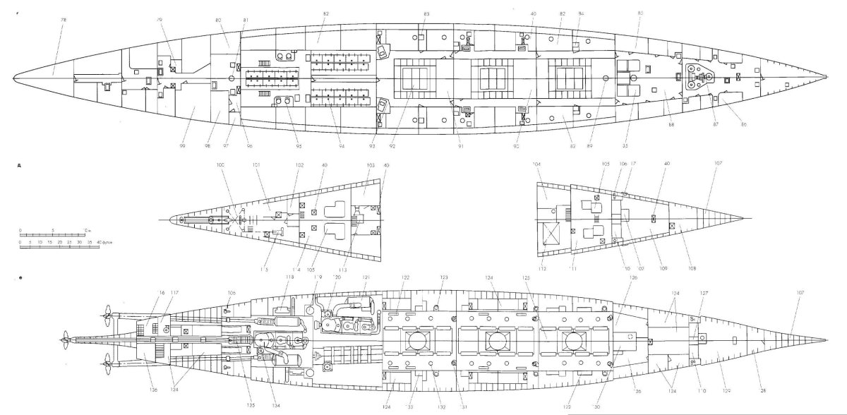 Турбоэлектроход Балтика чертежи
