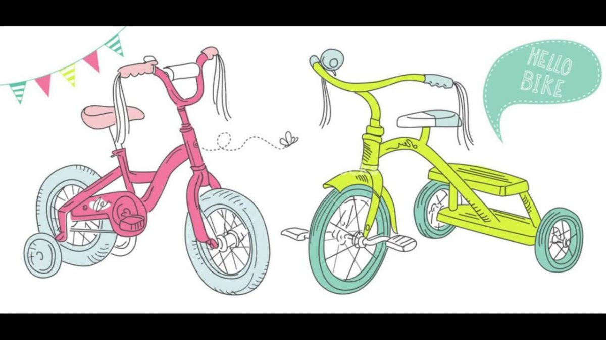 Рисунок велосипеда детский