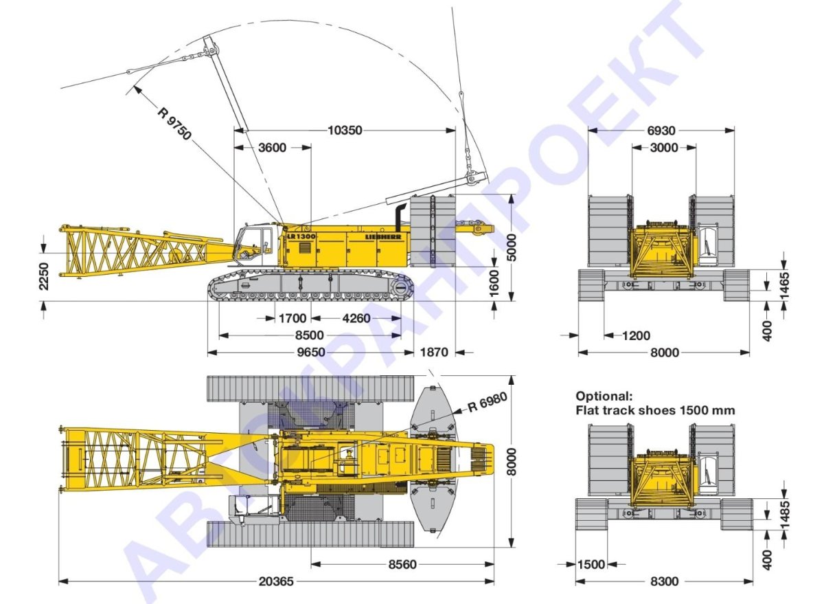 Гусеничный кран Liebherr LR 1300