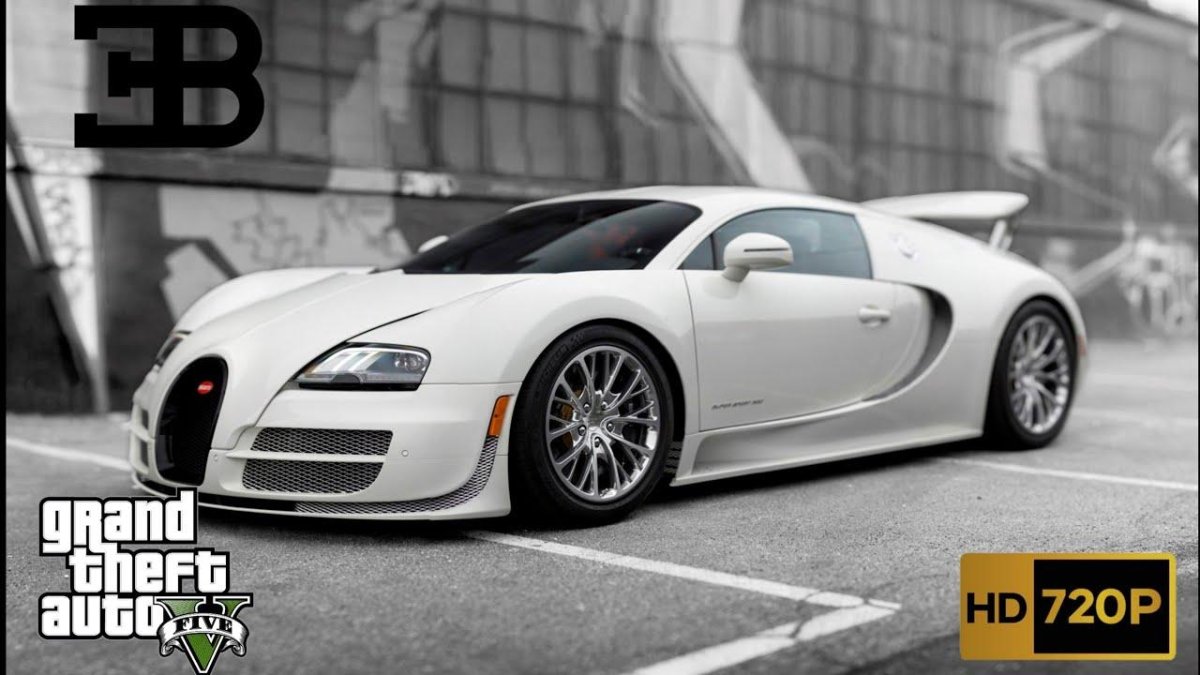 Бугатти Вейрон белая