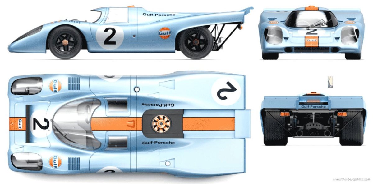 Porsche 917k чертеж