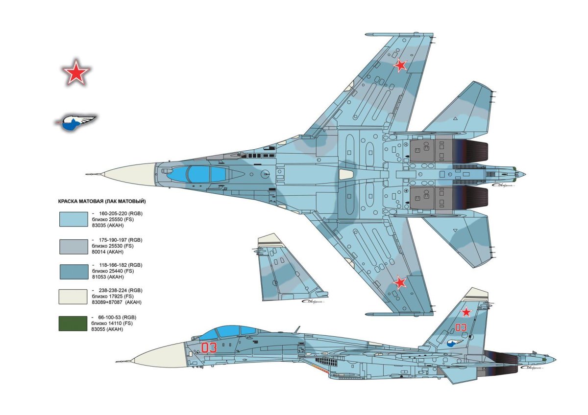 Су-33 истребитель сбоку