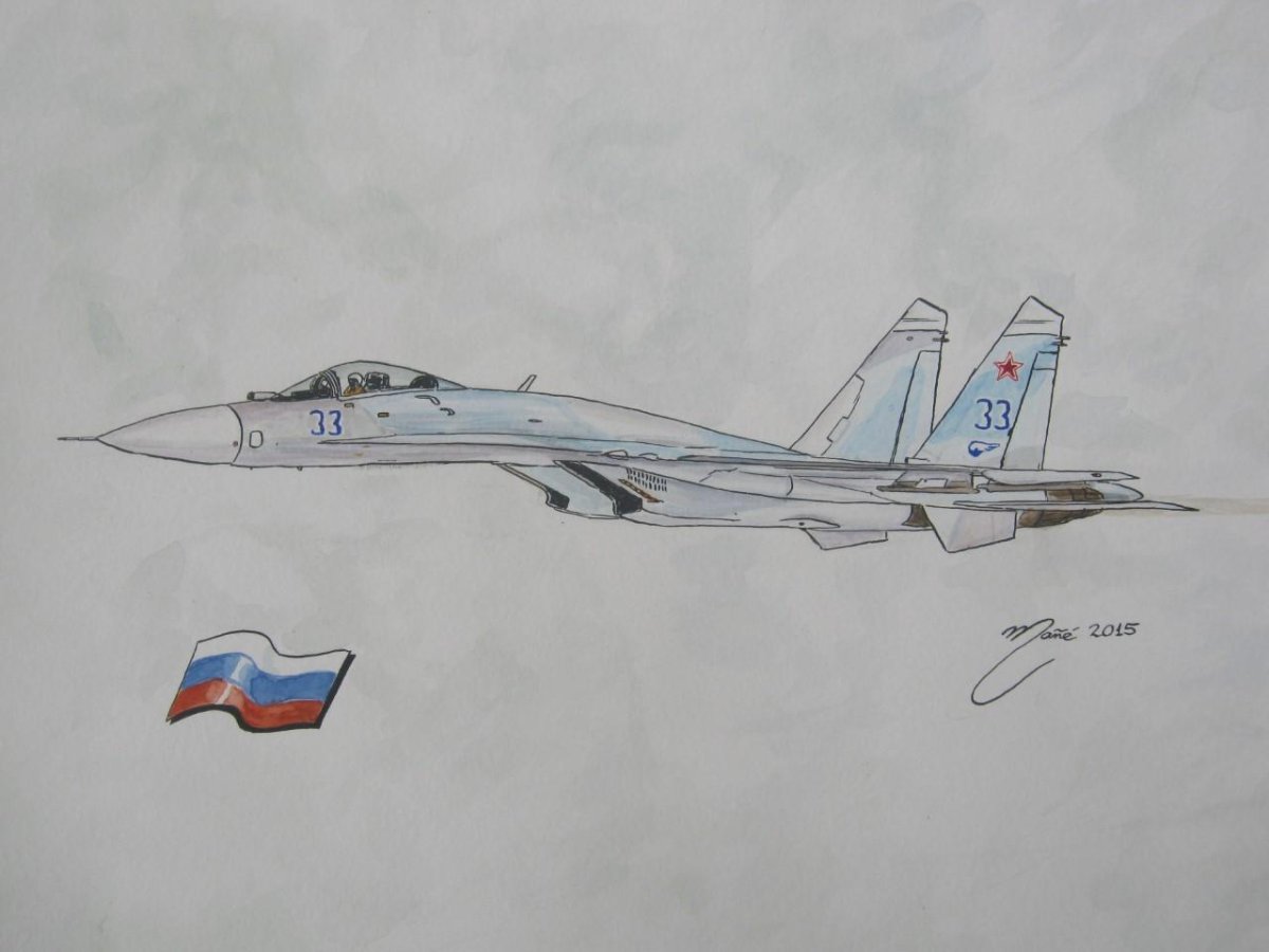 Су 27 вид сбоку рисунок