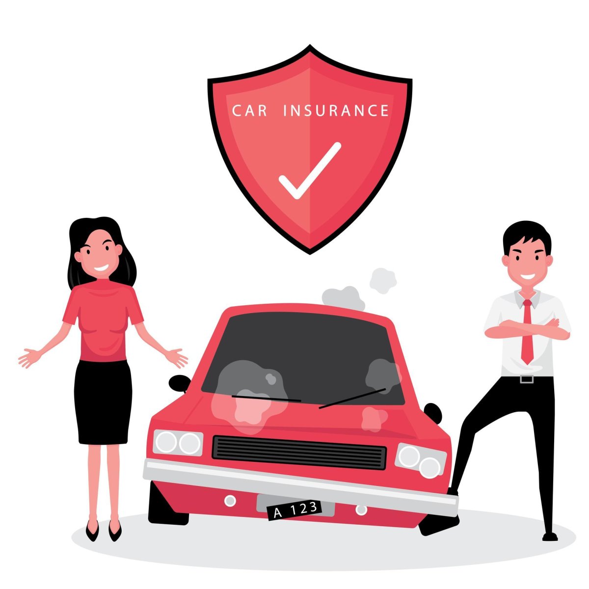 Car insurance vector