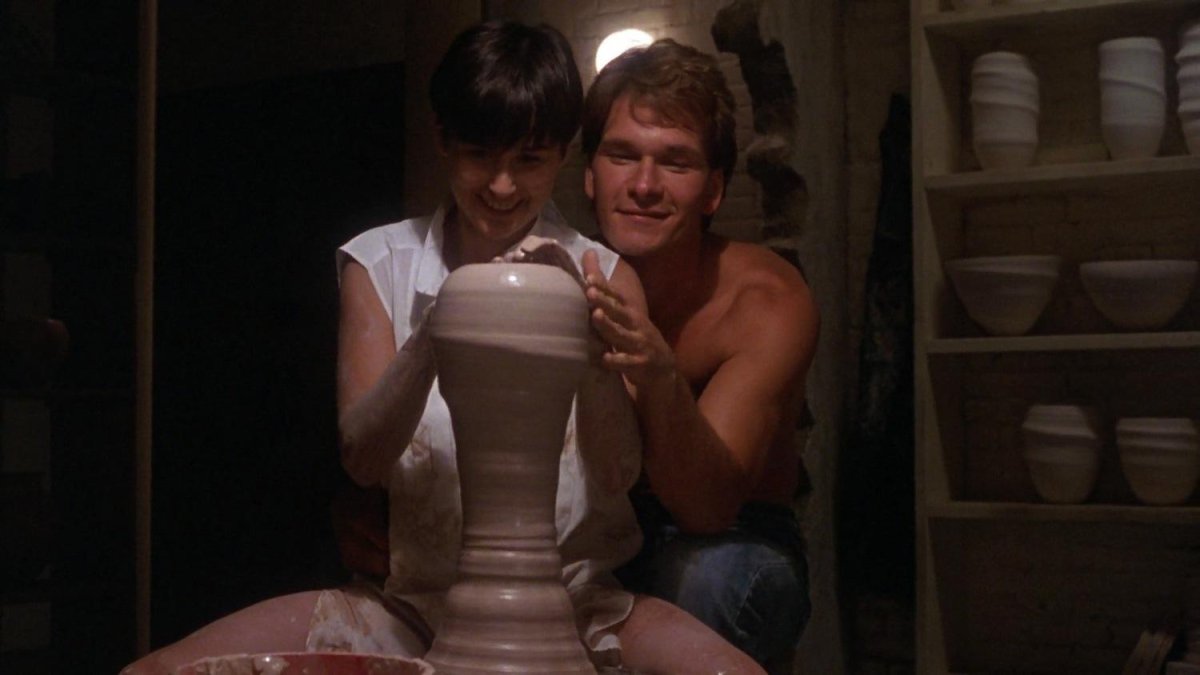 Патрик Суэйзи и деми Мур Гончарный круг