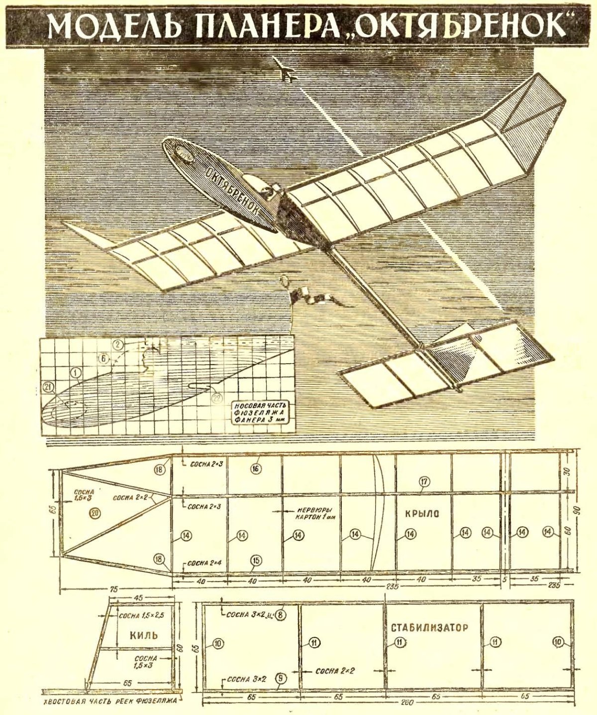 Планер СССР авиамодель