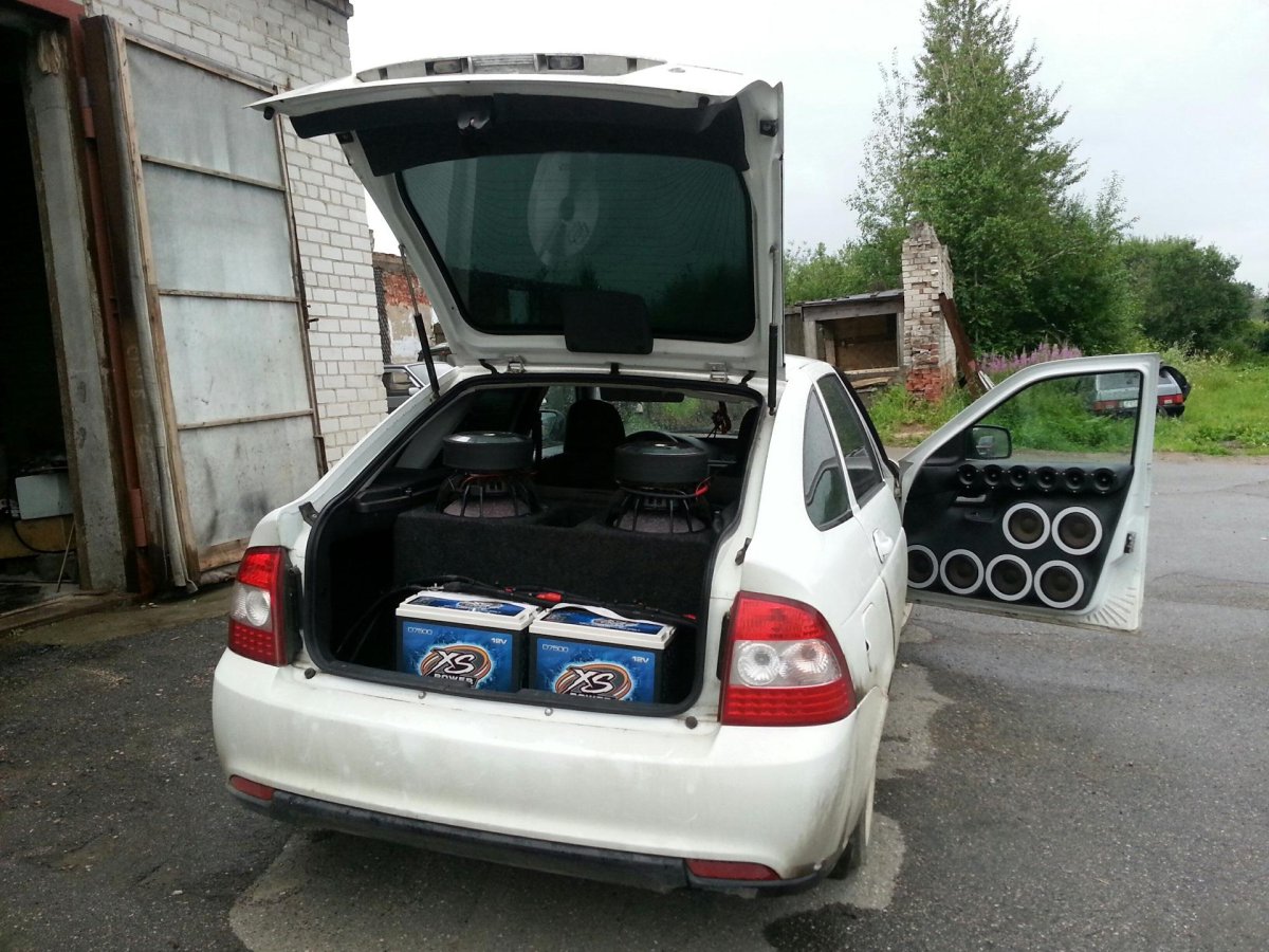 Приора хэтчбек открытый багажник