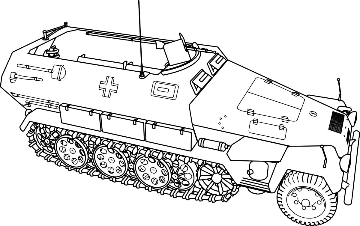 SD KFZ 251 раскраска