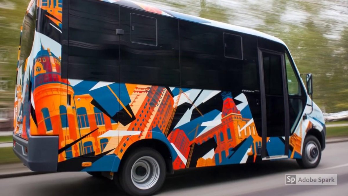 Оклейка автобуса