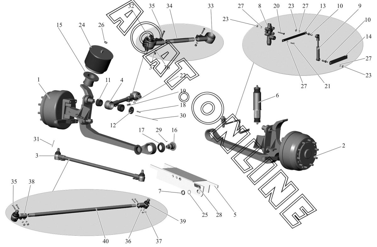 МАЗ 203 передняя подвеска
