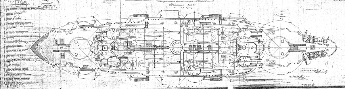 Броненосцы типа Бородино чертежи