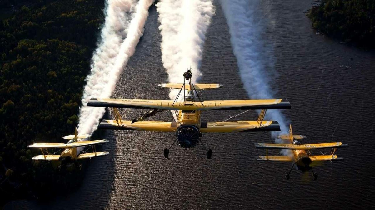 Самолет Пайпер биплан