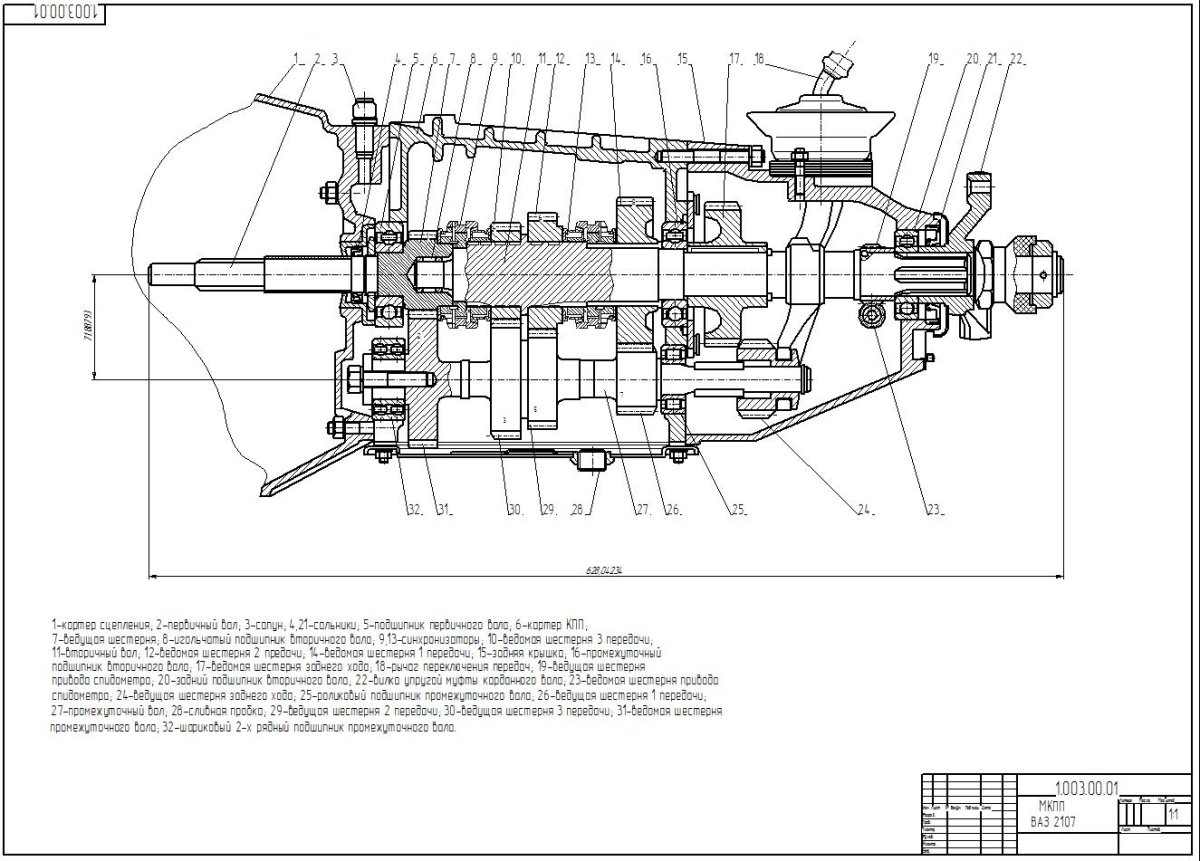 Габариты коробки ВАЗ 2106
