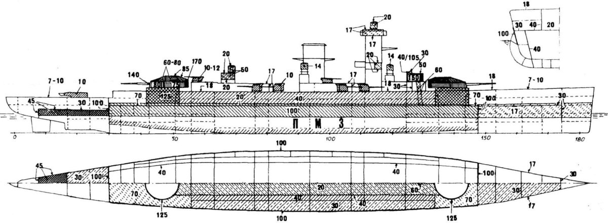 Граф Шпее крейсер схема