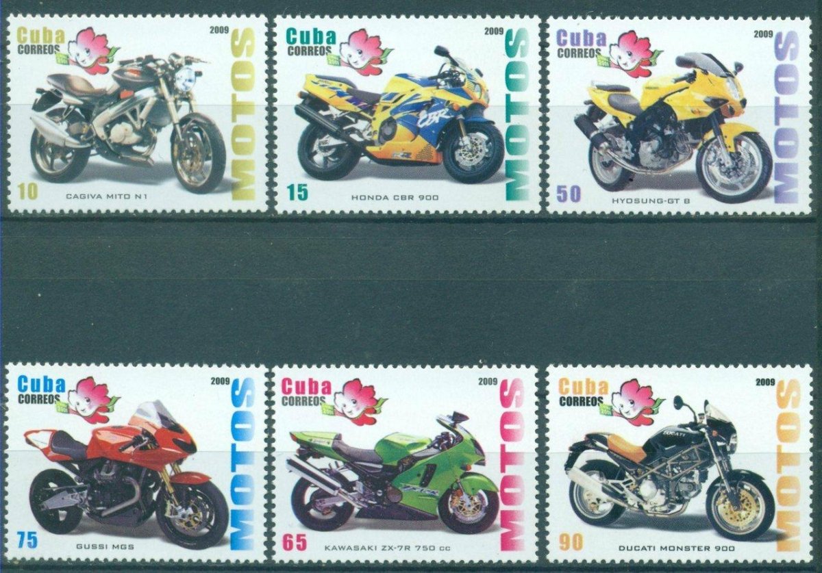 Почтовые марки с мотоциклами