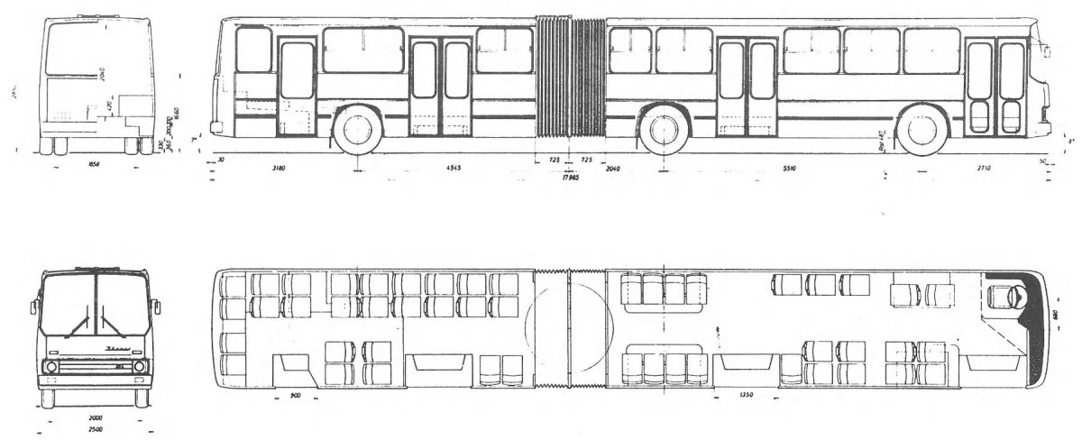 Икарус 250 габариты