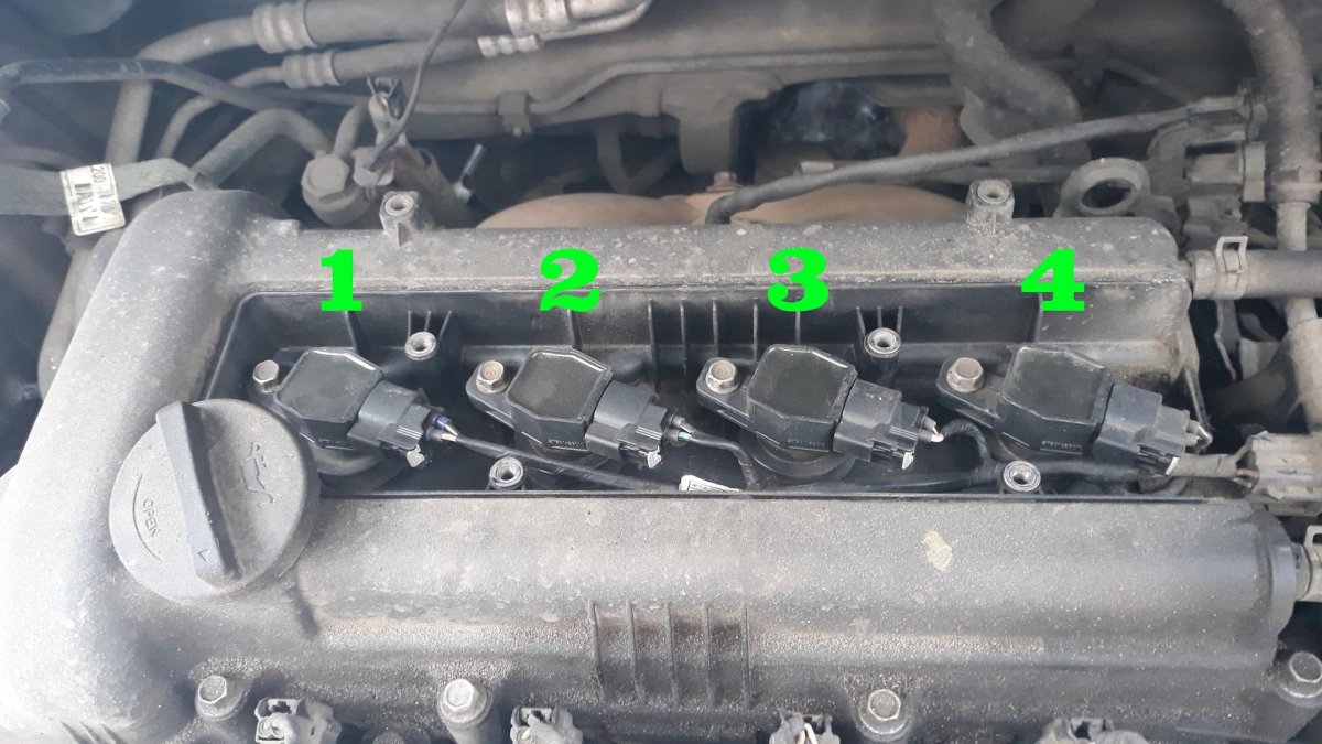 Расположение цилиндров Hyundai Solaris 1.6