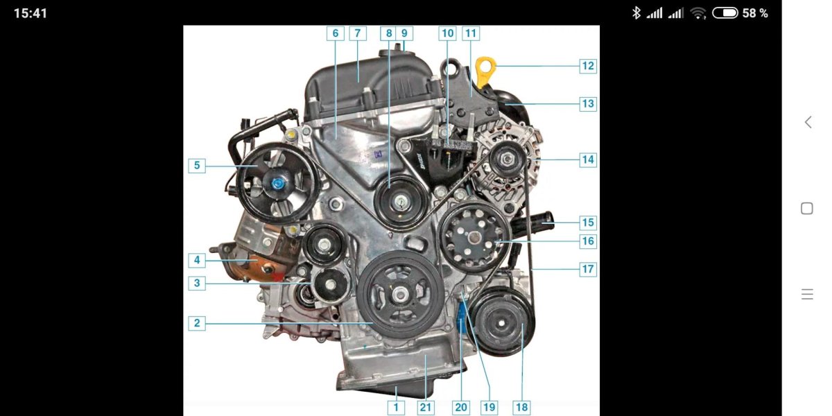 Ремень генератора кия Рио 1.4