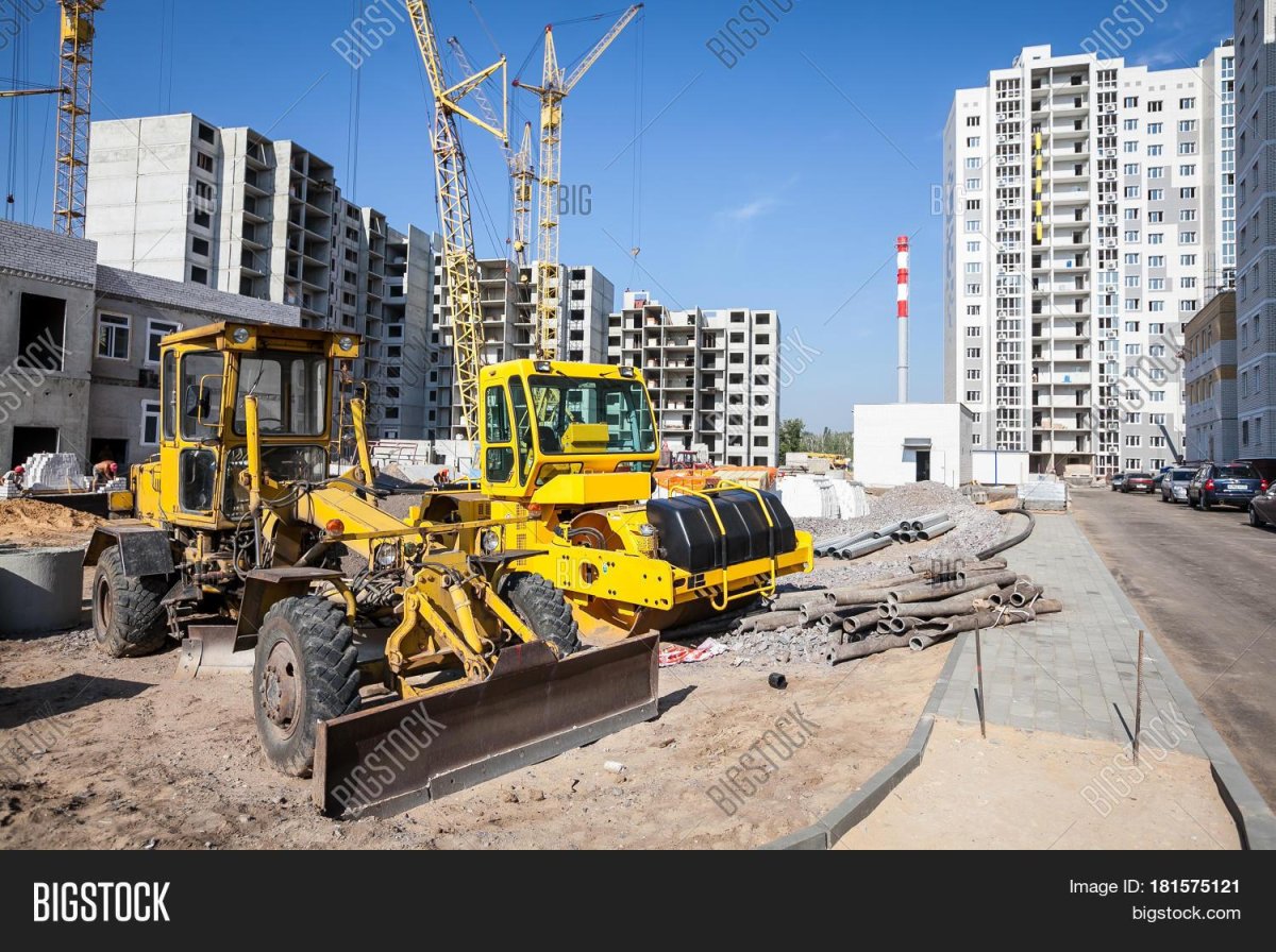 Бульдозер на стройке