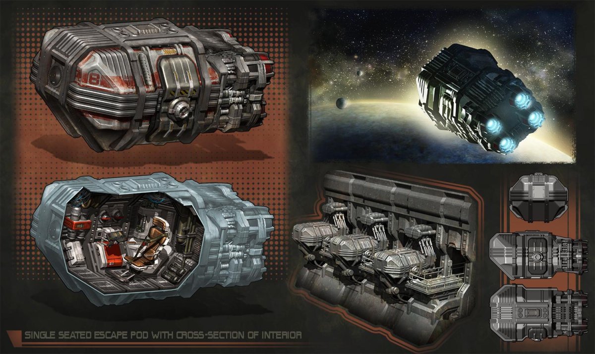 Космическая капсула Sci Fi Art