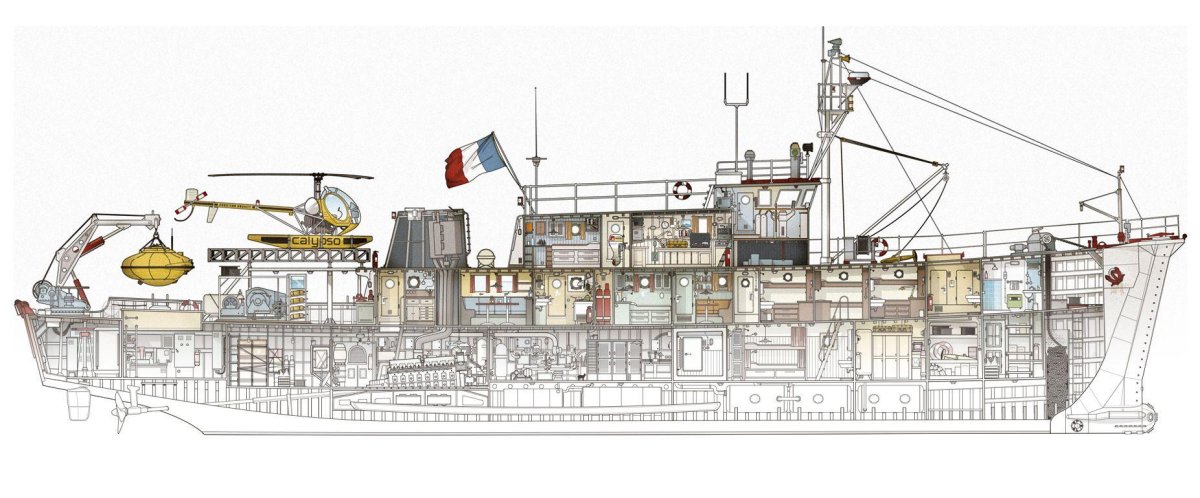 Калипсо чертежи корабля Кусто