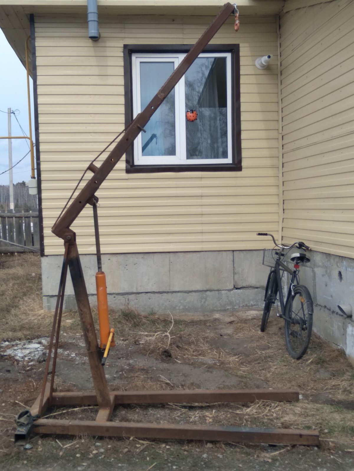 Самодельный кран для строительства