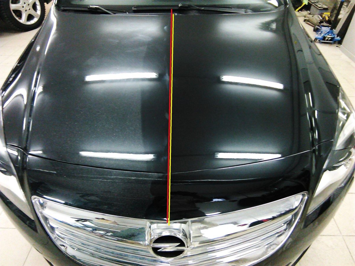 Полировка автомобиля до и после