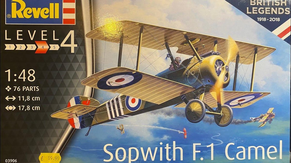 "Revell" 03906 модель сборная одноместный истребитель Sopwith 2f.1 Camel 1/48