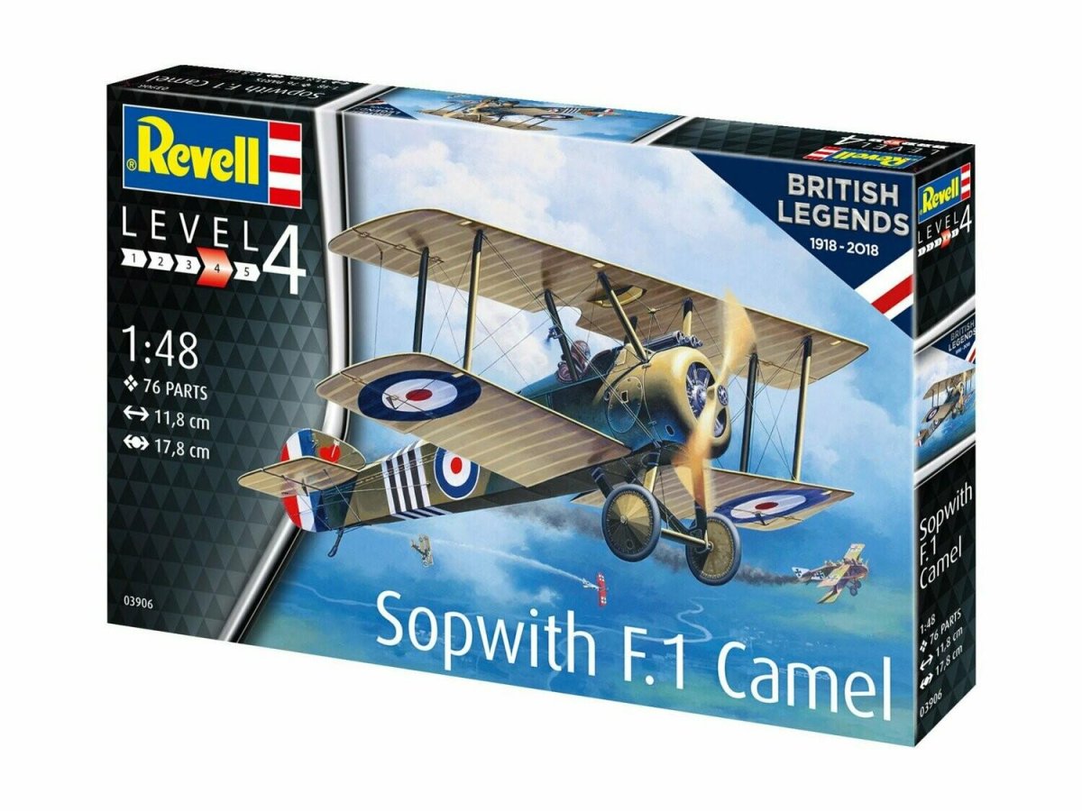 "Revell" 03906 модель сборная одноместный истребитель Sopwith 2f.1 Camel 1/48