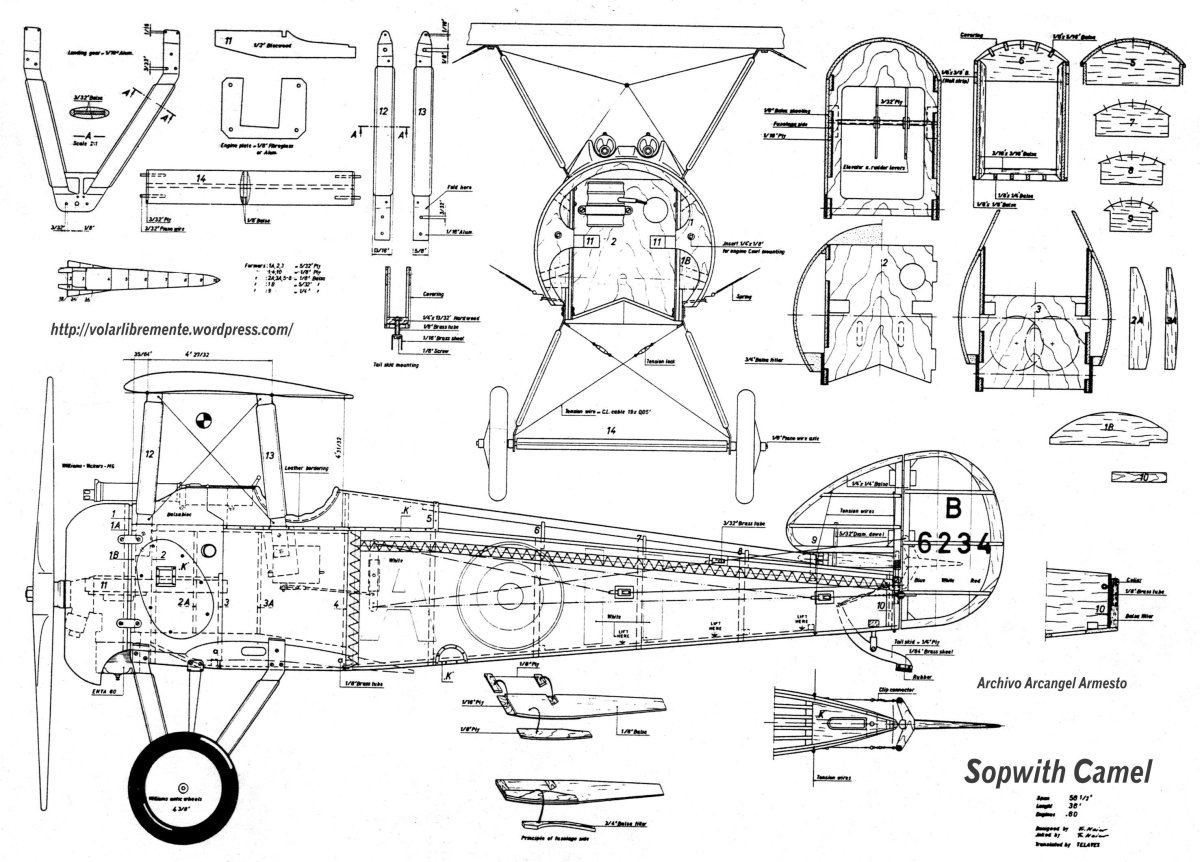 Сопвич кэмел самолёт чертежи