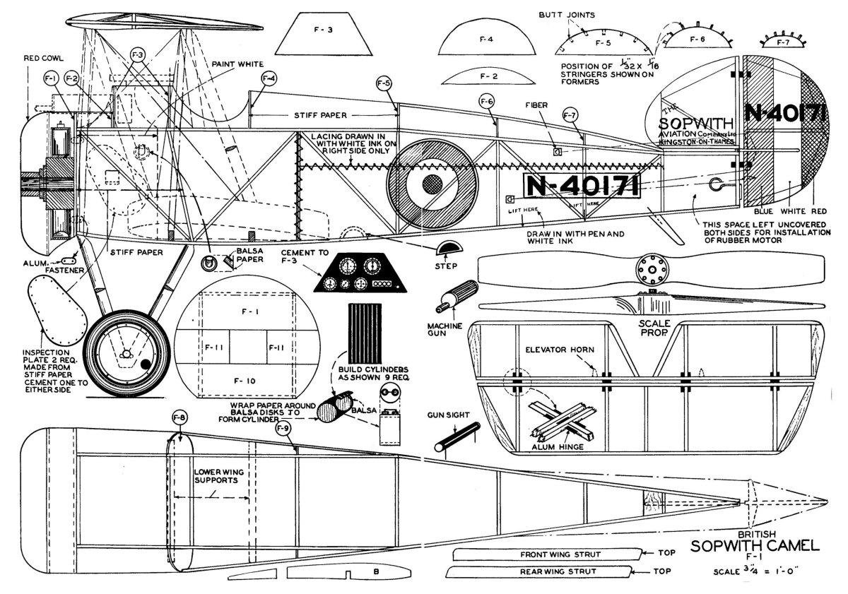 Сопвич кэмел самолёт чертежи