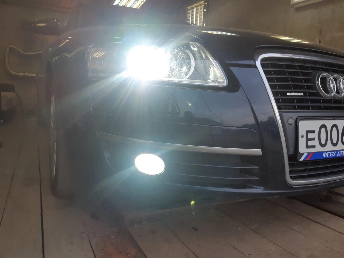 Ауди а6 2003 лампы ПТФ линзы