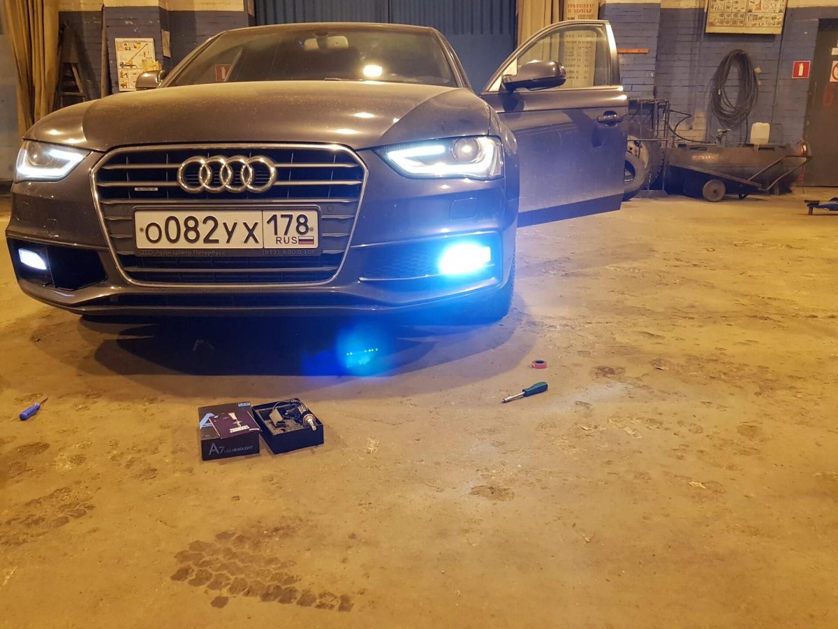 Led ПТФ Audi a4 b8