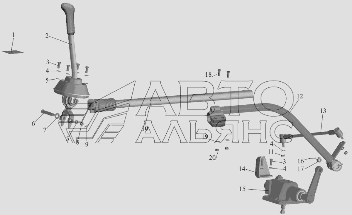 Рычаг переключения передач МАЗ 5440
