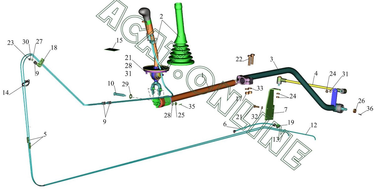 Привод управления переключения передач КАМАЗ 6520