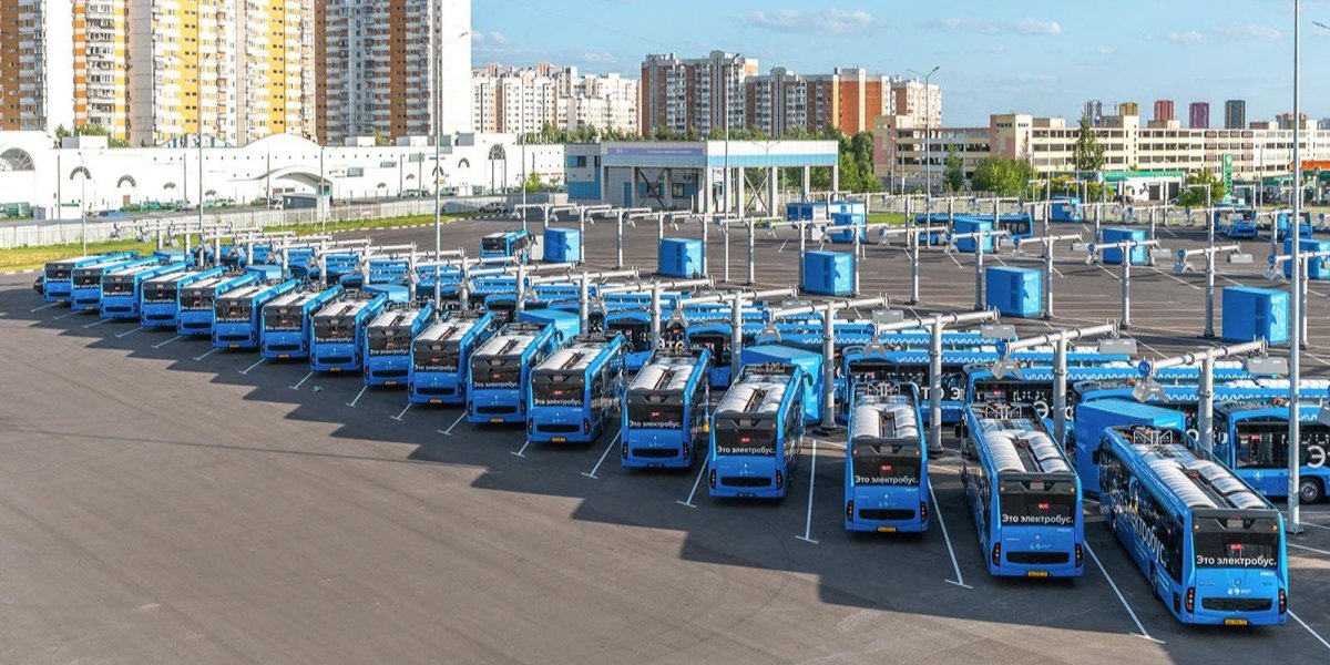 Электробусный парк в Митино