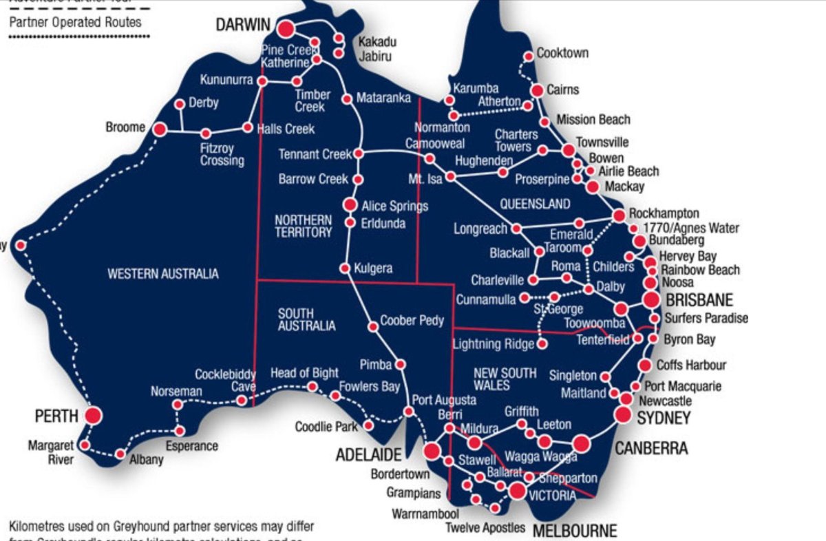 Автомобильные дороги Австралии карта