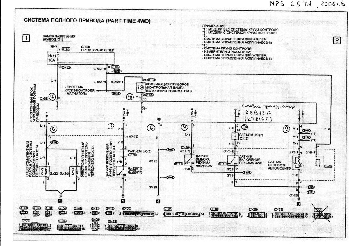 Схема приборной панели Паджеро спорт 1