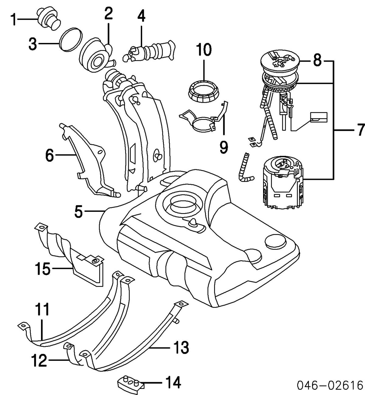 Крепление бензобака гольф 2