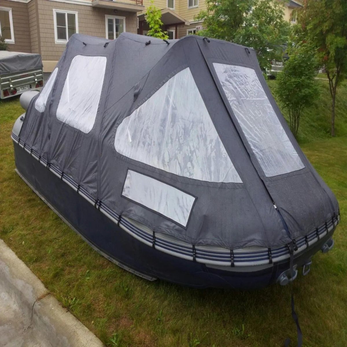 Носовой тент на лодку ПВХ флагман 420